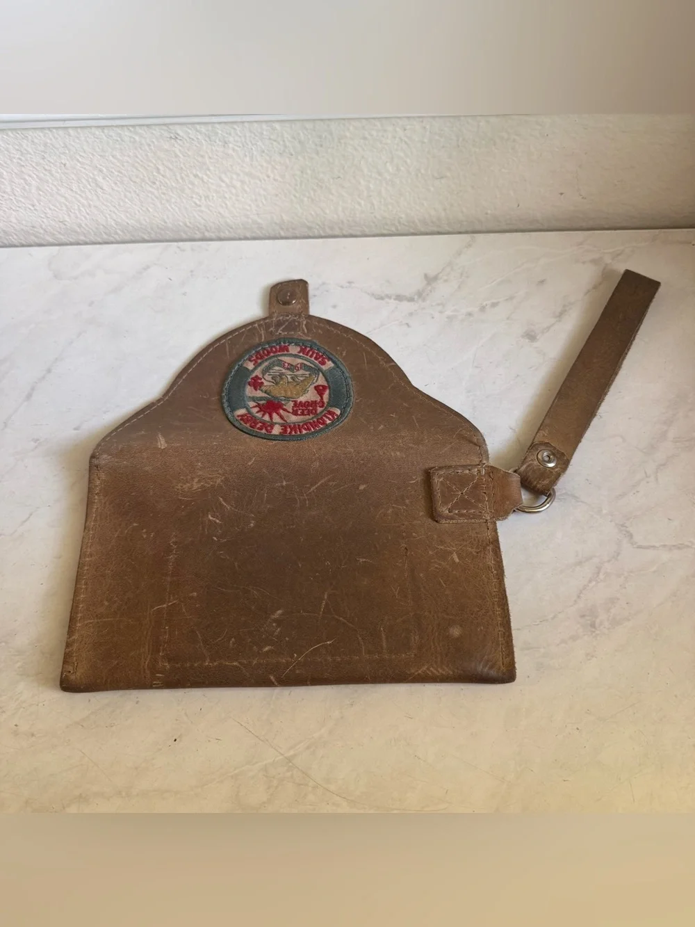 Brown and Cream VTG Cowhide Clutch